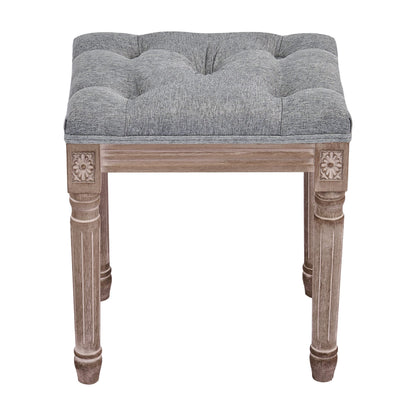 Tabouret de pied et tabouret de coiffeuse rembourrés vintage français CO-Z
