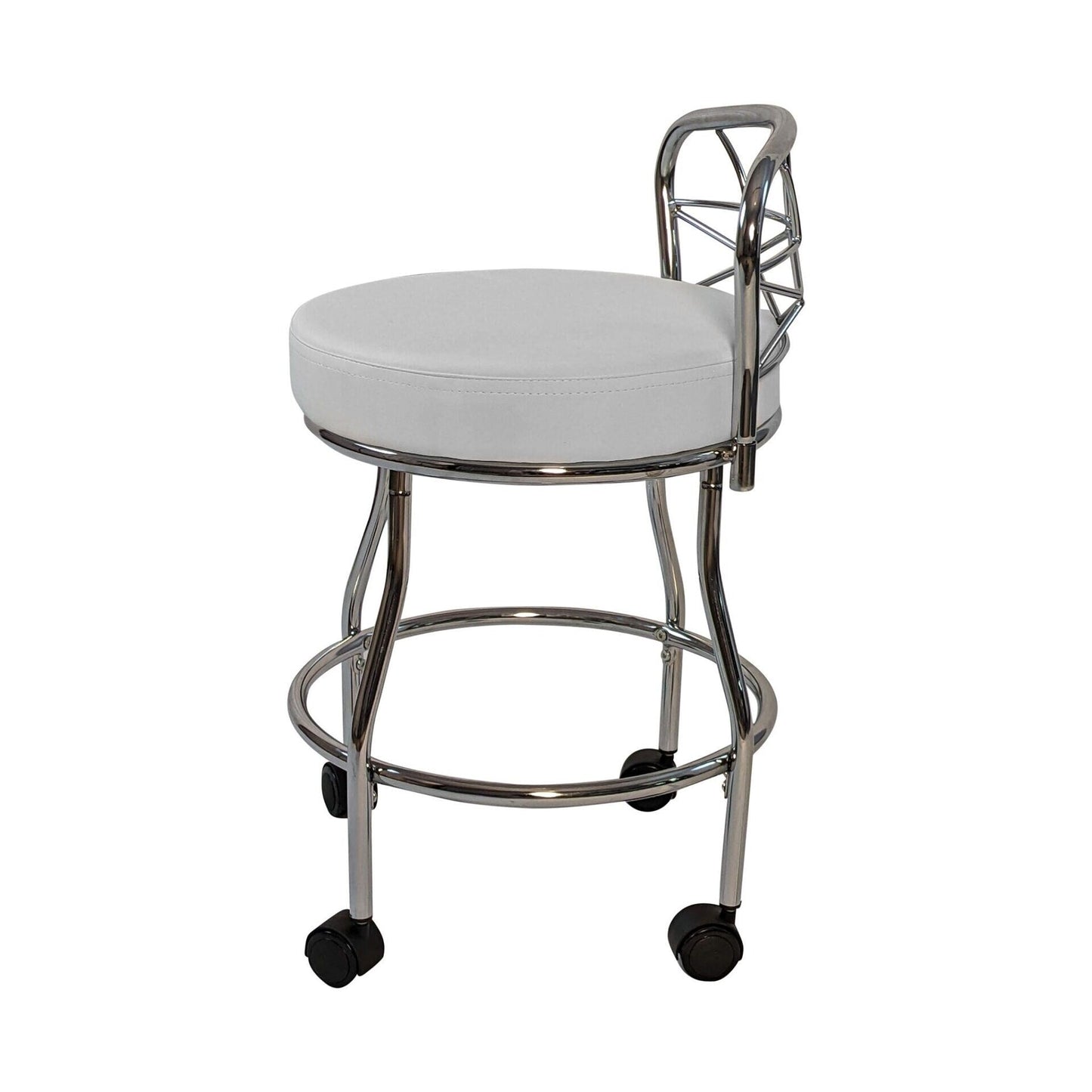 Tabouret de coiffeuse Carolina Living Diana à dossier en X avec roulettes