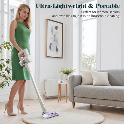 Aspirateur balai sans fil 3 en 1, léger pour tapis, sols durs, poils d'animaux et nettoyage de la maison