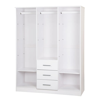 Armoire penderie 3 portes Cosmo 100 % bois massif de Palace Imports avec portes en bois massif ou en miroir