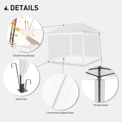 Gazebo escamotable en acier Cozywor de 11 pi x 11 pi avec moustiquaire