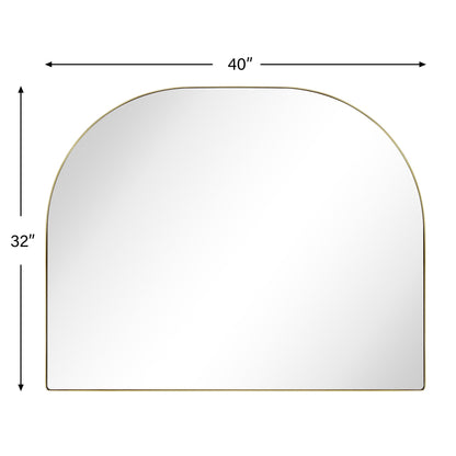 Grand miroir arqué TEHOME Dezerae pour manteau de cheminée, 40'' L x 32'' H