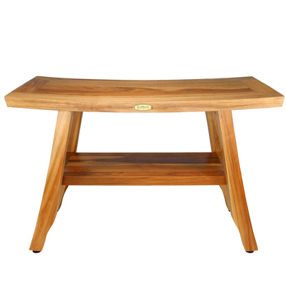 Banc de douche en teck EcoDecors 71 cm, banc en bois, banc de salle de bain, banc de salle de bain en teck, tabouret de douche en teck, siège de douche en teck