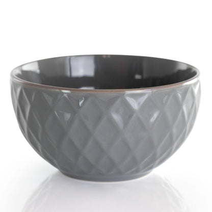 Service de table Elama Tahitian Diamond 16 pièces en grès ardoise