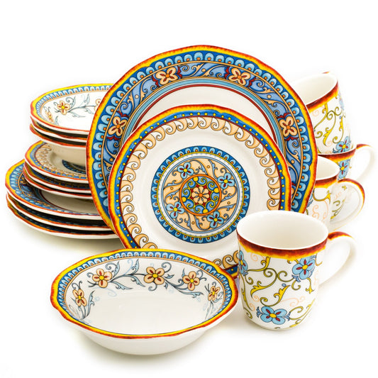 Service de table 16 pièces Euro Ceramica Duomo (service pour 4) - Style italien