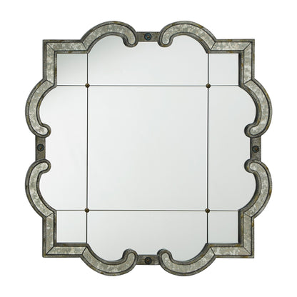 Miroir mural à panneaux argentés antiques Fantina par iNSPIRE Q Classic