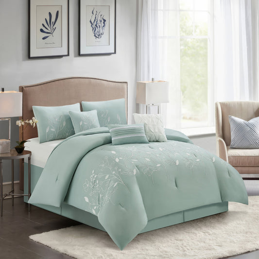 Ensemble de couette florale botanique Nanshing Taylor 7 pièces