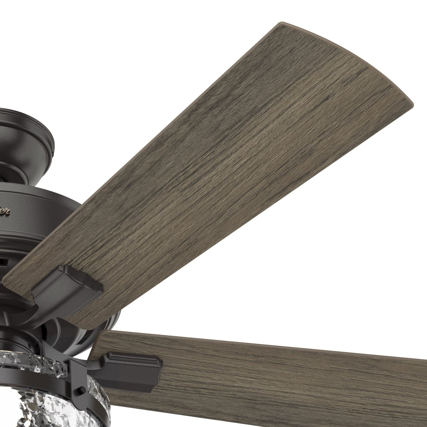 Ventilateur de plafond intérieur/extérieur Hunter 52 Canyon Ridge, éclairage LED, télécommande portable - Style campagnard, rustique, industriel