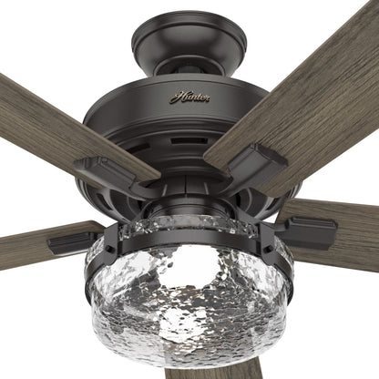 Ventilateur de plafond intérieur/extérieur Hunter 52 Canyon Ridge, éclairage LED, télécommande portable - Style campagnard, rustique, industriel