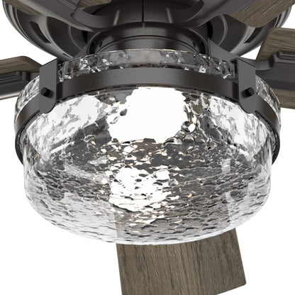 Ventilateur de plafond intérieur/extérieur Hunter 52 Canyon Ridge, éclairage LED, télécommande portable - Style campagnard, rustique, industriel