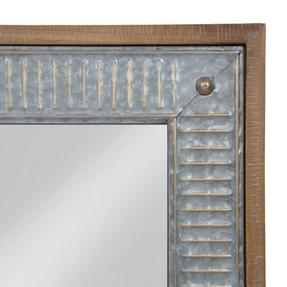 Miroir mural en bois et métal Kate et Laurel Deely
