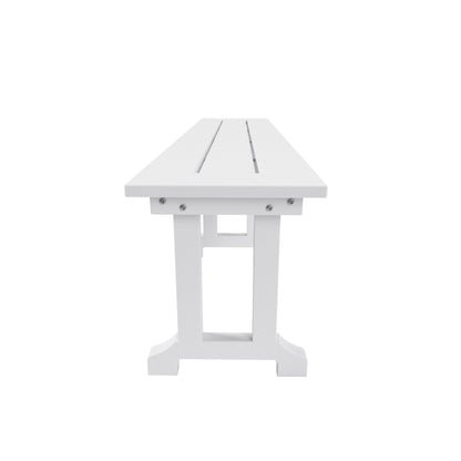 Banc de terrasse extérieur Polytrends Laguna en PEHD toutes saisons 65