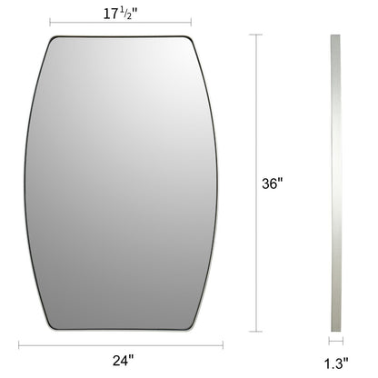 Miroir mural oblong en métal MacLuu