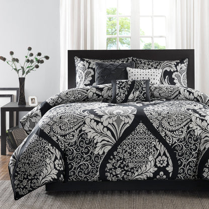 Ensemble de couette en coton imprimé Madison Park Marcella 7 pièces