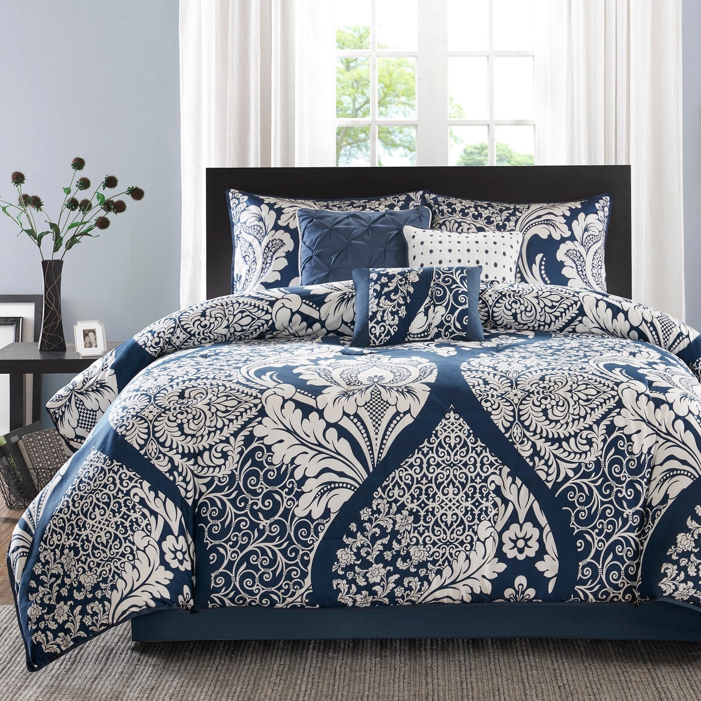 Ensemble de couette en coton imprimé Madison Park Marcella 7 pièces