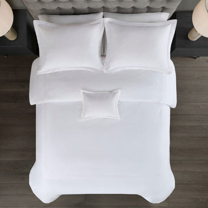 Parure de lit Madison Park Signature 500 fils au pouce carré, 100 % satin de coton brodé, collection de luxe