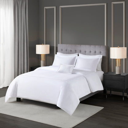 Parure de lit Madison Park Signature 500 fils au pouce carré, 100 % satin de coton brodé, collection de luxe