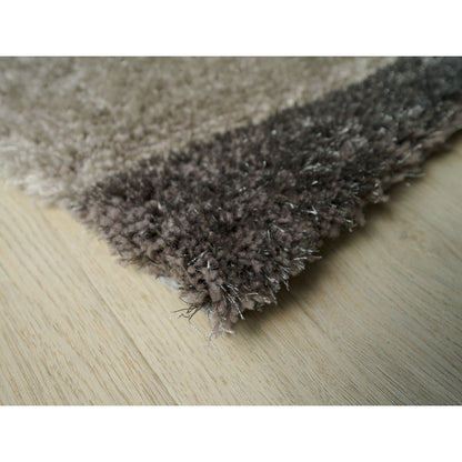 Tapis à poils longs Mateos au design abstrait