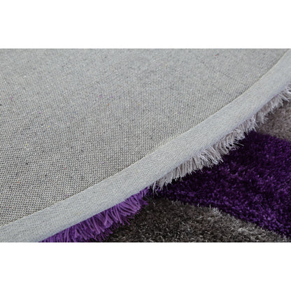 Tapis à poils longs Mateos au design abstrait
