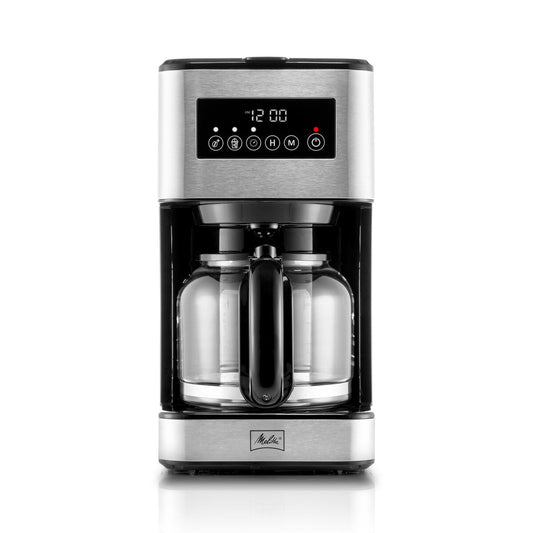 Cafetière filtre Melitta Aroma Tocco Plus 12 tasses, eau chaude et eau glacée, avec carafe en verre et écran tactile