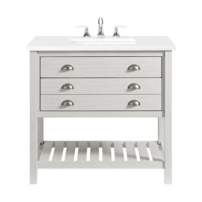 Meuble-lavabo simple de style ferme Monterey 37 avec dessus