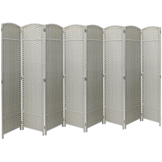 Cloison de séparation pliable et brise-vue haute, 8 panneaux – 244 cm (L) x 49,5 cm (l) x 175 cm (H)