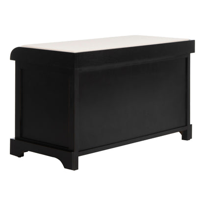 Banc de rangement tressé marron Euphemia de SAFAVIEH - 33,5 x 16,1 x 19,9 - 34 L x 16 P x 20 H