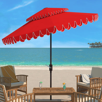 Parasol double toit SAFAVIEH Outdoor Kjerstin Valance 9 pieds
