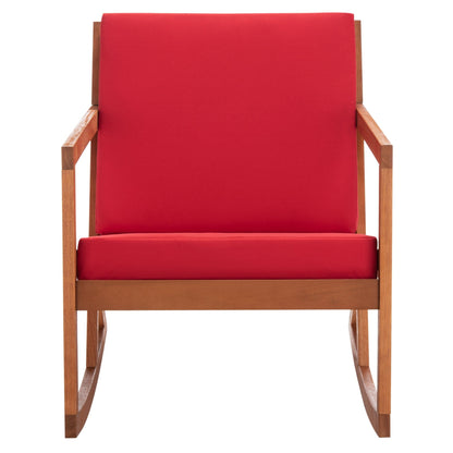 Chaise à bascule d'extérieur Makaila de SAFAVIEH avec coussin - 26 L x 31 P x 38 H
