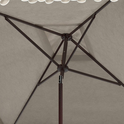 Parasol carré d'extérieur SAFAVIEH Naima Valance de 7,5 pieds