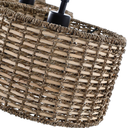 Lustre linéaire noir Sedgy à 3 lumières pour îlot de cuisine de style ferme - 41 W