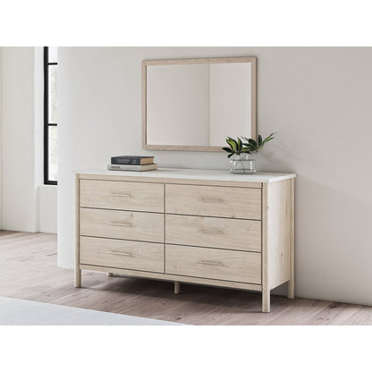 Miroir de chambre beige Cadmori Signature Design by Ashley - Marron - 38,86 L x 1,3 P x 27,68 H