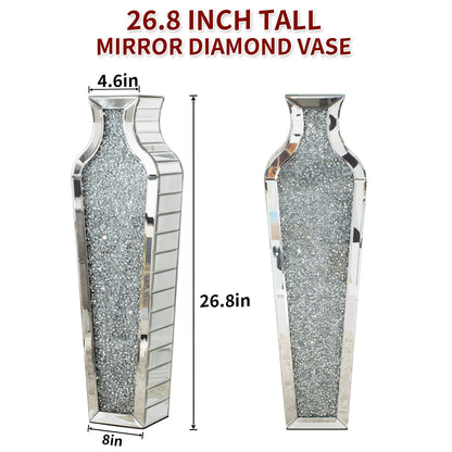 Grand vase de sol en diamant concassé