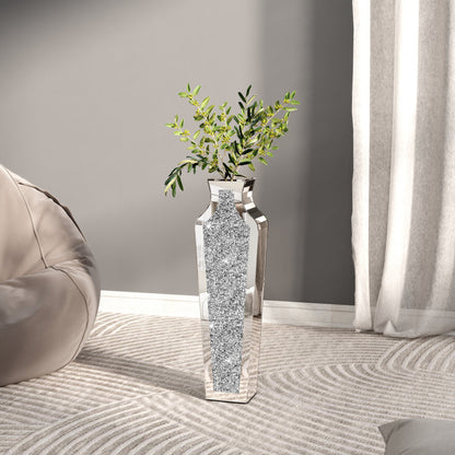 Grand vase de sol en diamant concassé