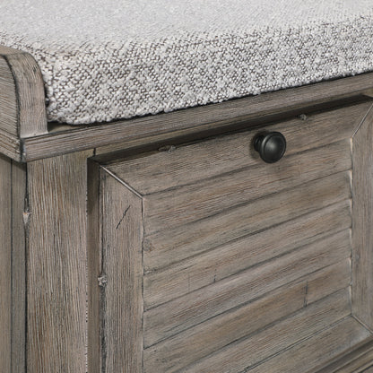 Le banc de rangement Arbakka de Gray Barn